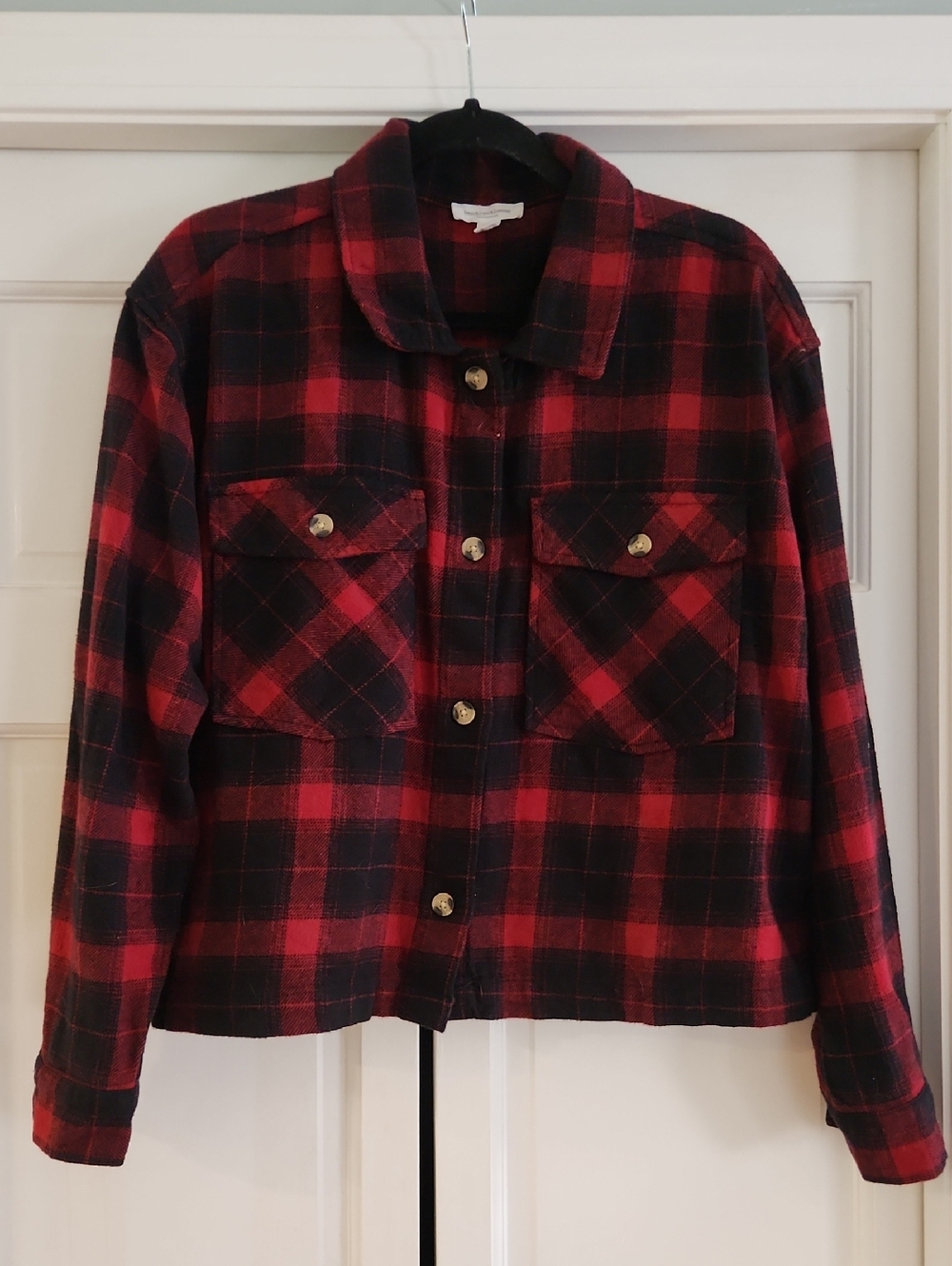 NWOT beachlunchlounge Red and Black Utility Jacket size L